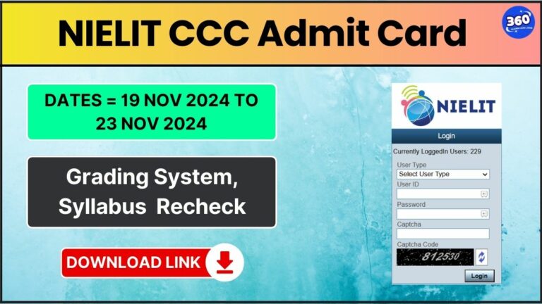NIELIT CCC Admit Card